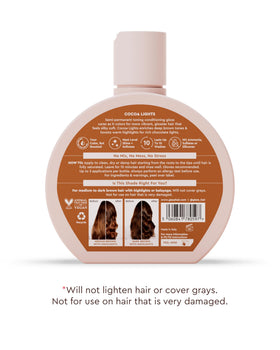glaze bottle label detail highlighting vegan and sulfate-free benefit