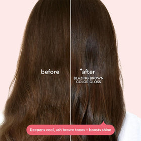 glaze applying gloss to damp hair demonstrating simple at-home use