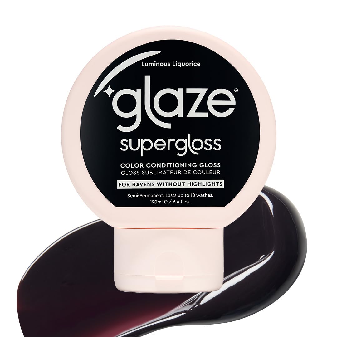 glaze front packaging showing bottle and shade, promotes vibrant glossy results