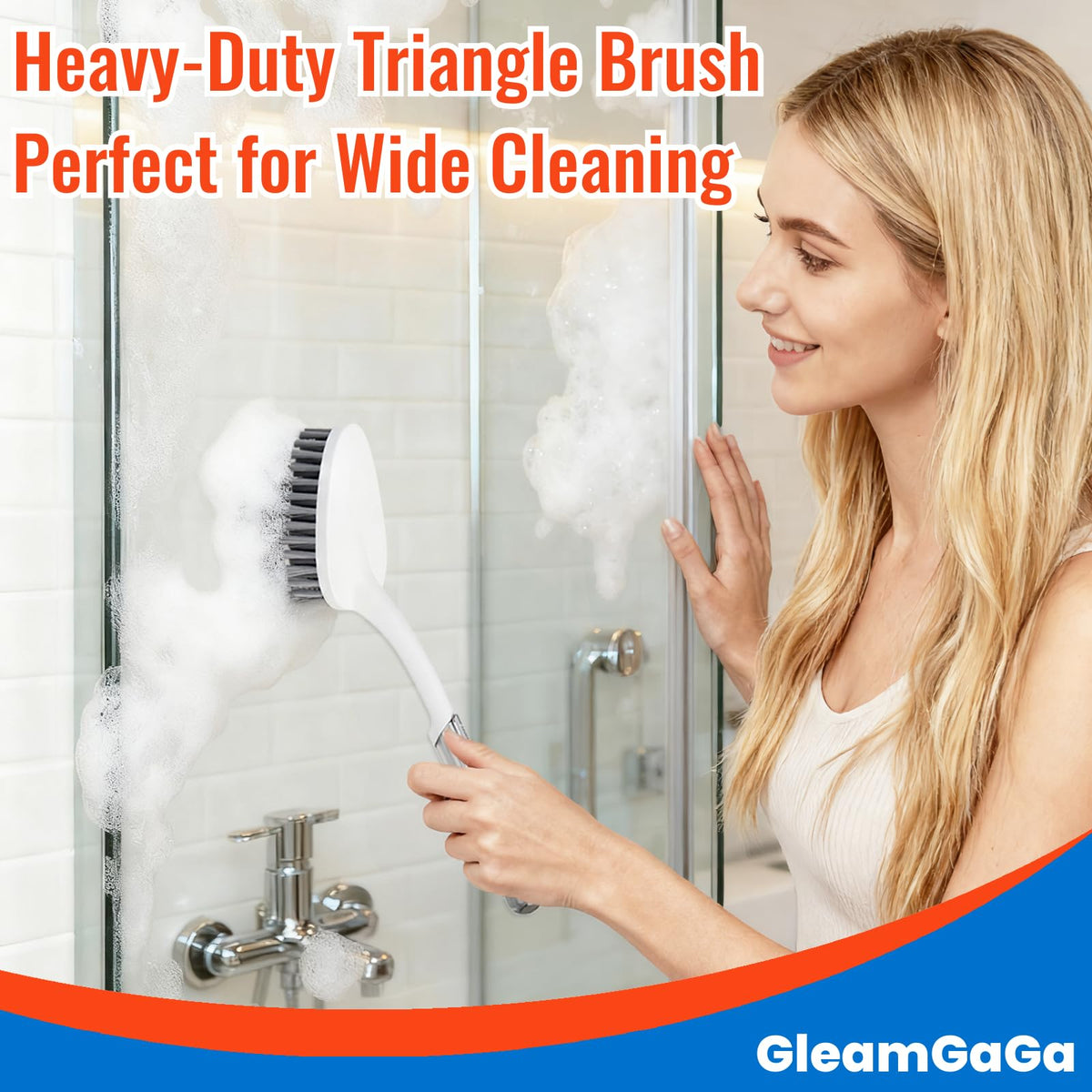 GleamGaGa bristles texture close-up showing durable foam generation
