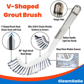 GleamGaGa large bath brush head closeup for faster tub cleaning