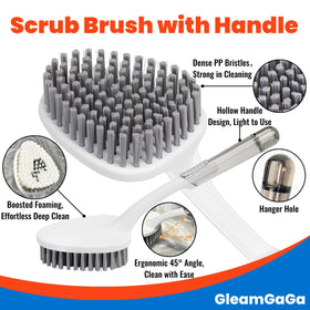 GleamGaGa V-shaped grout brush detail reaching narrow seams