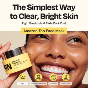 Gleamin rinsing mask off skin showing gentle cleansing benefit