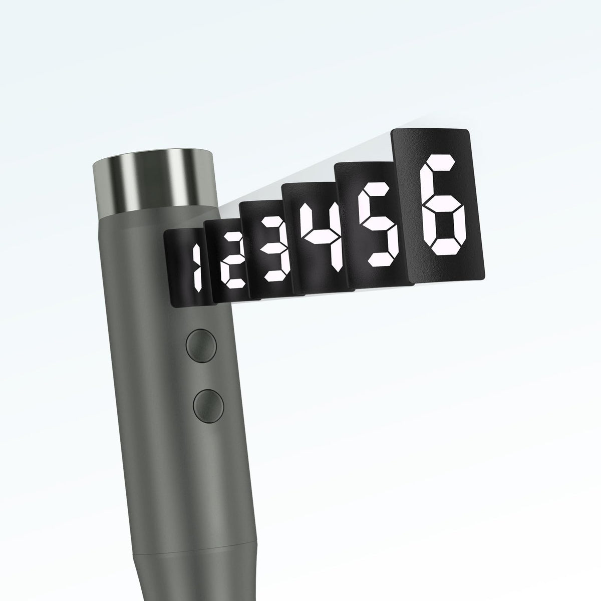 Glemme microneedle head detail showing 0.25mm needles for gentle surface stimulation