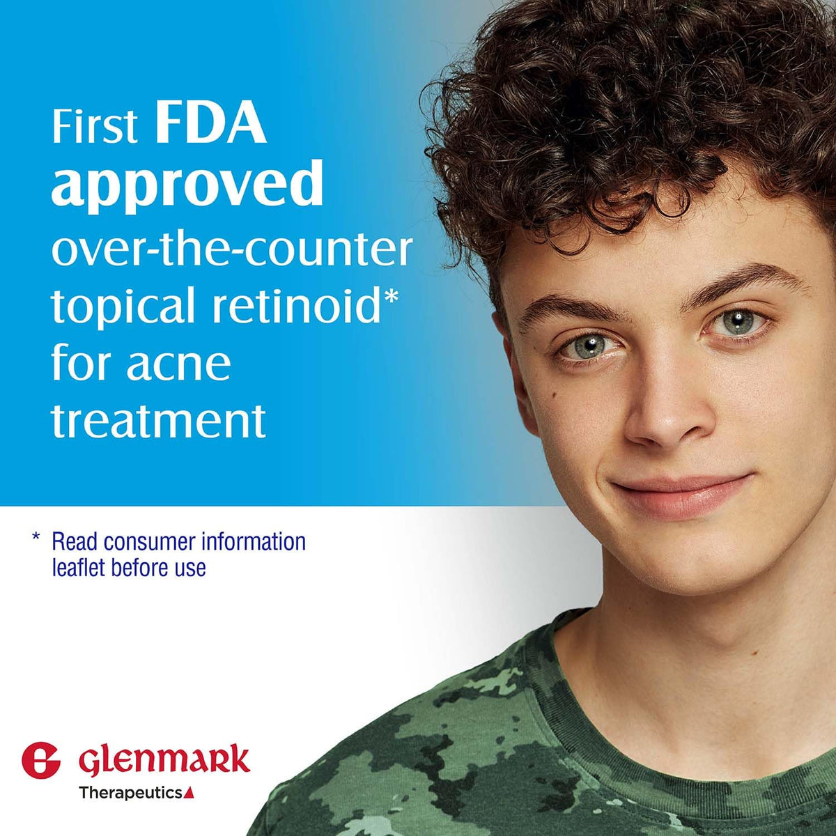 Gel texture detail of Glenmark adapalene showing lightweight non-greasy formula for easy absorption
