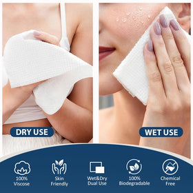 GLIMGLINT towel in hand for scale demonstrating generous size