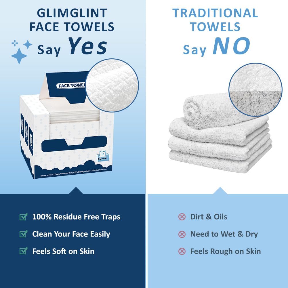 GLIMGLINT wipe removing makeup showing gentle effective cleansing