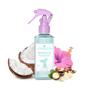 Glimmer Wish front packaging showing bottle and mermaid design, easy family use