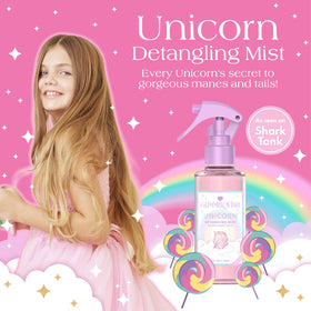 Glimmer Wish mist spraying to ease knots for gentle combing