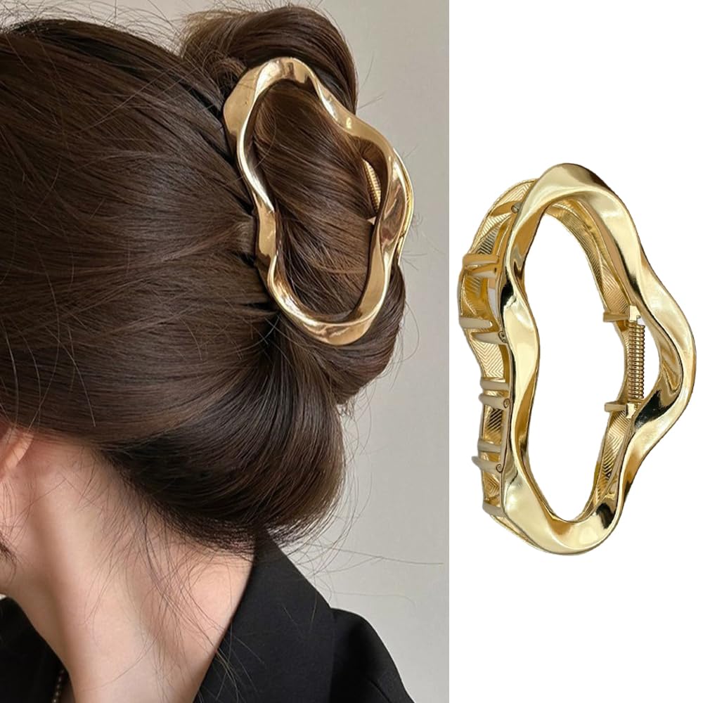 GLINLS front view gold clip showcasing polished finish and secure hold
