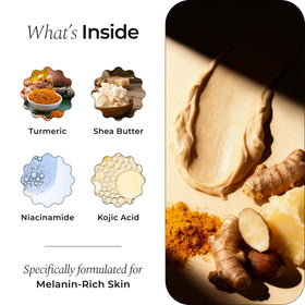 Glo Melanin cream on hand demonstrating amount and texture