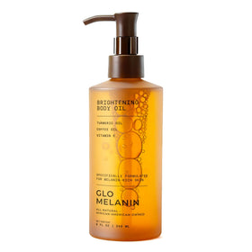 Glo Melanin front bottle showing clean packaging and 8 oz size benefit