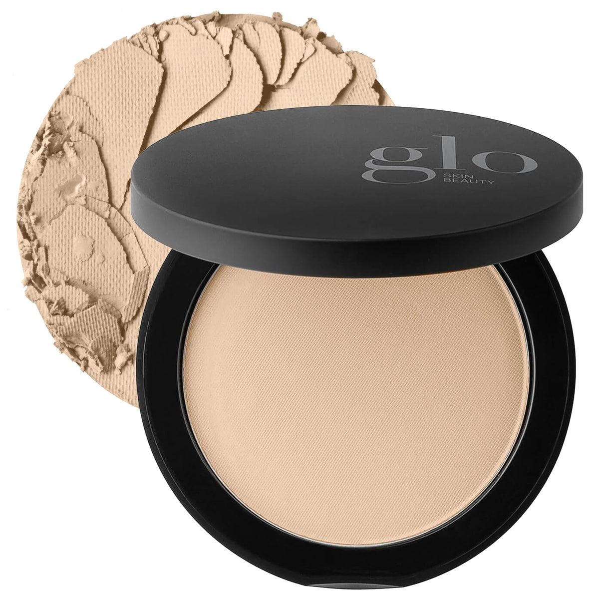 Glo Skin Beauty compact front view showing neat packaging and portability benefit