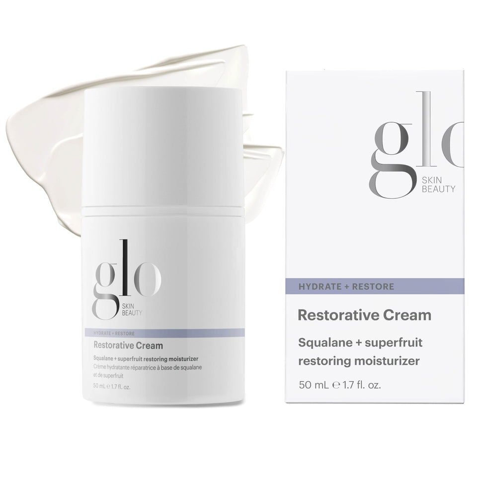 Glo Skin Beauty jar front view showing product and branding, conveys premium hydration