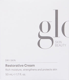 Glo Skin Beauty on bathroom shelf in lifestyle setting, evokes daily skincare routine benefit