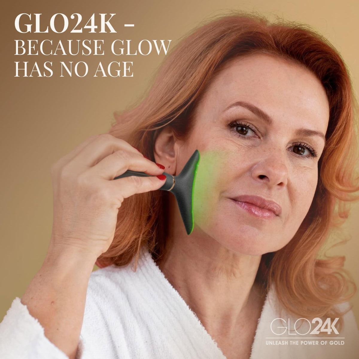 GLO24K with protective cover and USB-C cable showing included charging and storage items
