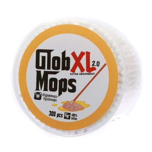 Glob Mops swab in use cleaning electronics for precise debris removal