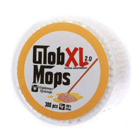 Glob Mops swab in use cleaning electronics for precise debris removal