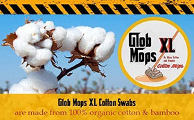 Glob Mops used for makeup touch-up illustrating gentle performance