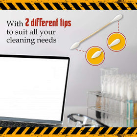 Glob Mops swab cleaning camera sensor edge for precision maintenance