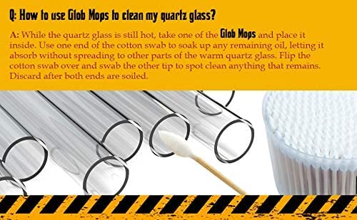 Glob Mops next to standard swab showing larger tip and reach