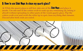 Glob Mops next to standard swab showing larger tip and reach