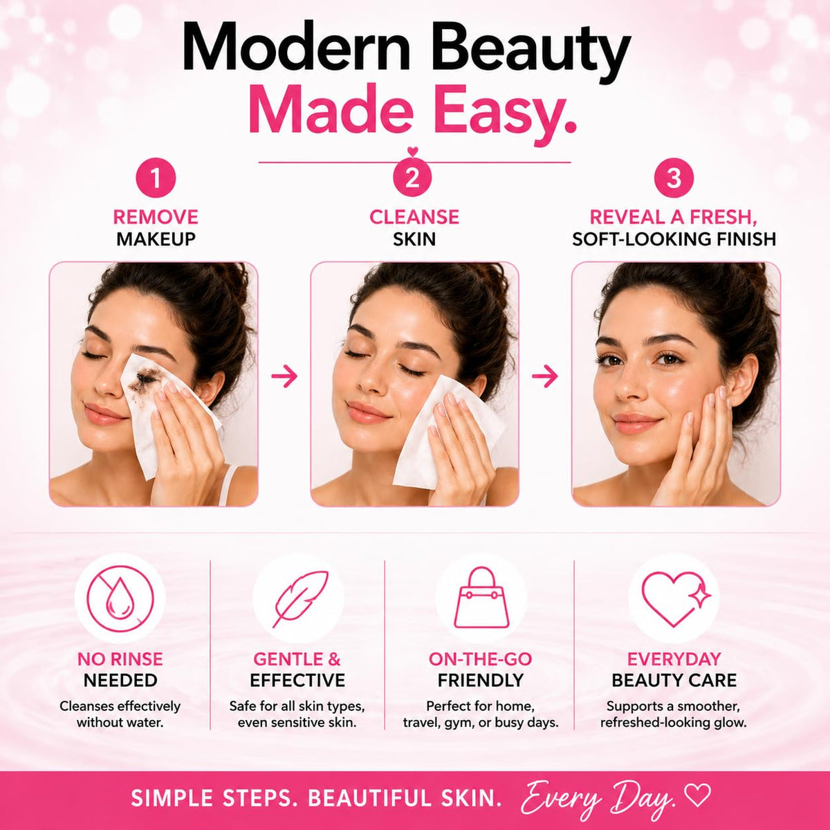 Global Beauty Care ingredients label close-up showing hypoallergenic, paraben-free benefit