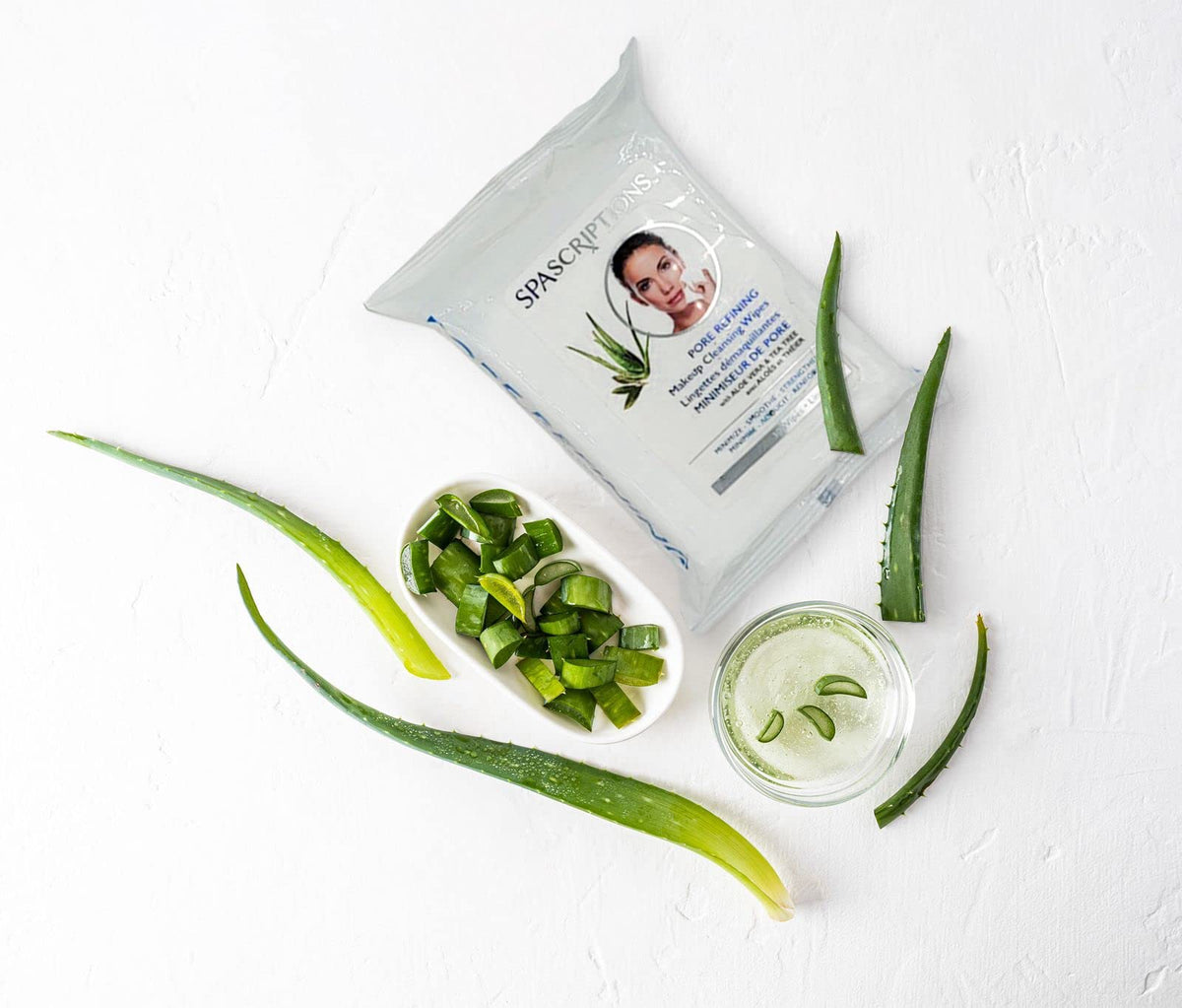 Global Beauty Care moisturizing wipe leaving a non-greasy hydrated sheen on skin