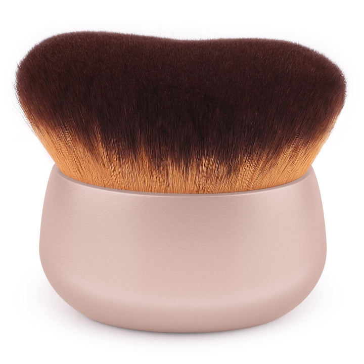 GloréBrochas front view of kabuki brush showing full 75mm head and oval shape for fast coverage