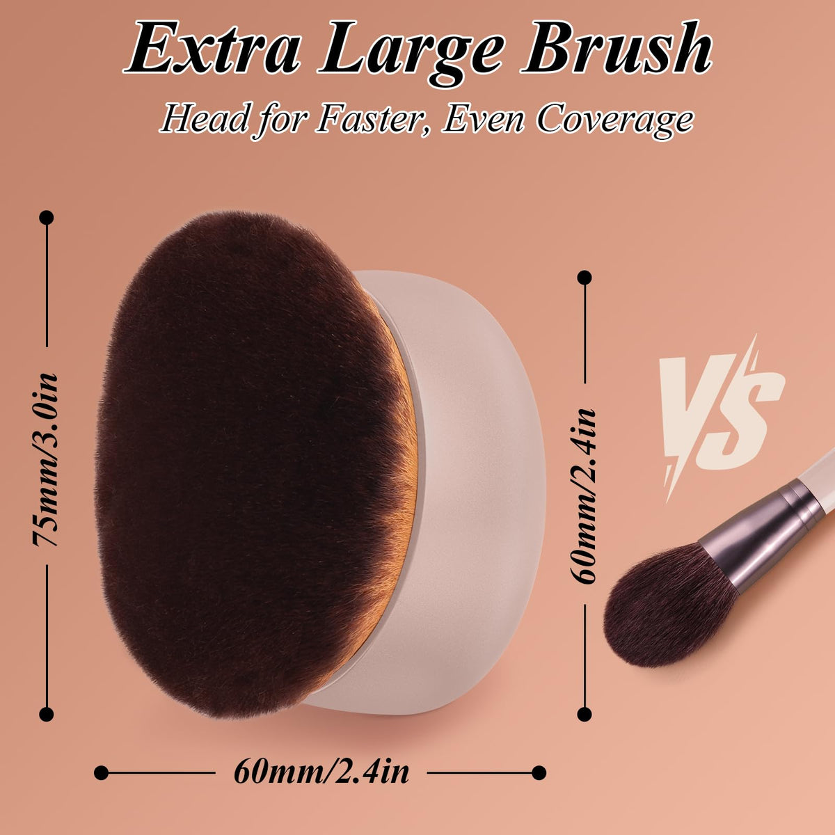 GloréBrochas brush applying self-tanner to leg demonstrating even, smooth coverage