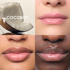 Glossier Balm Dotcom ingredients shot highlighting lanolin and beeswax for conditioning benefits