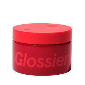 Glossier front jar showing clean branding and size benefit