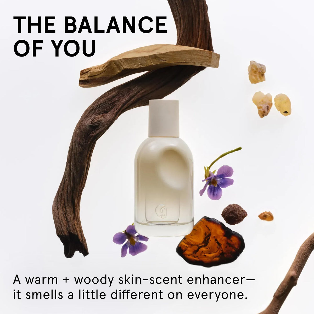 Glossier You side view highlighting bottle shape and refined silhouette