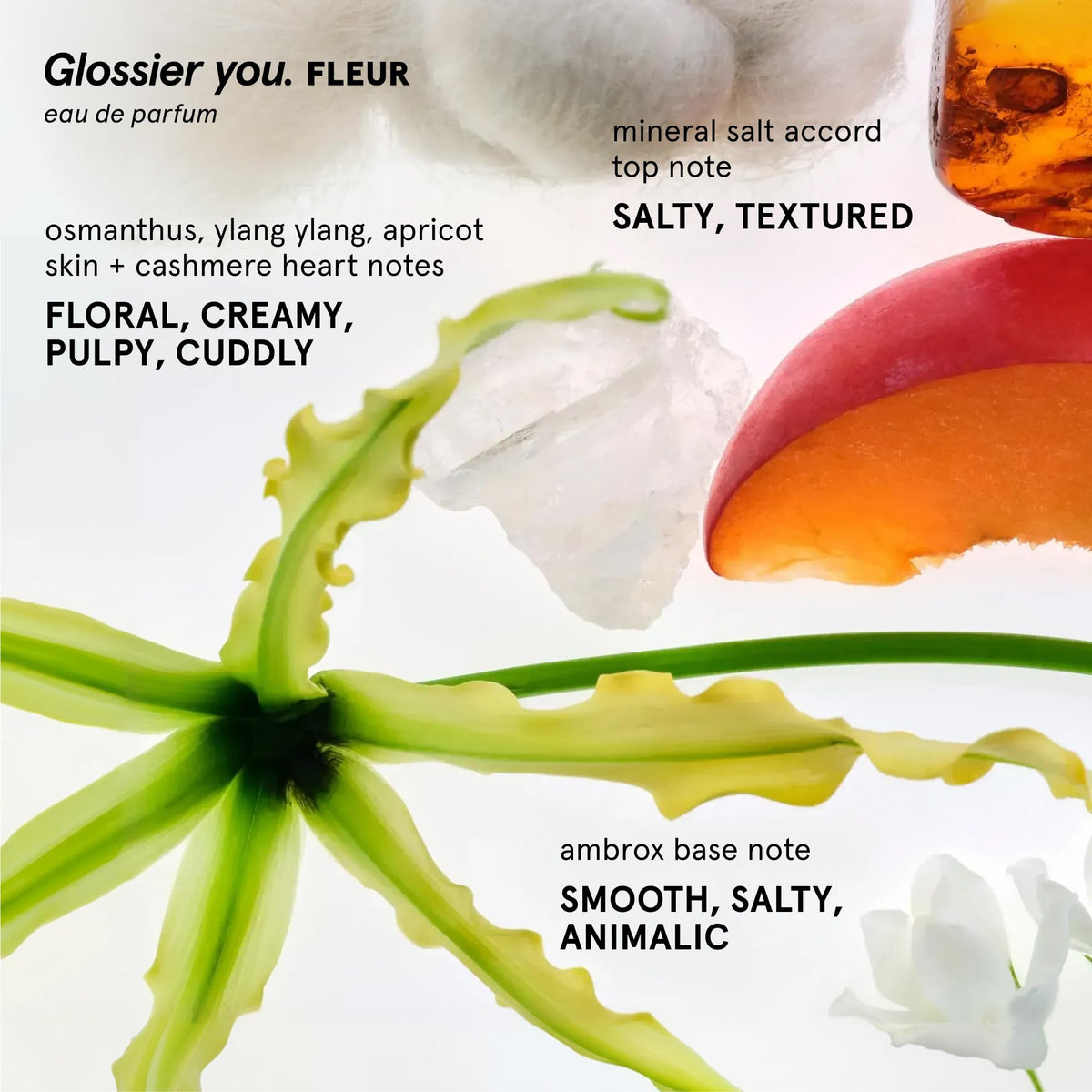 Glossier You Fleur being sprayed on wrist demonstrating easy application benefit