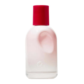 Glossier bottle front view showing label and minimalist design benefit: clean aesthetic