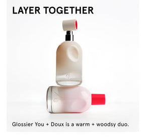 Glossier You label and box close-up showing ingredient clarity benefit