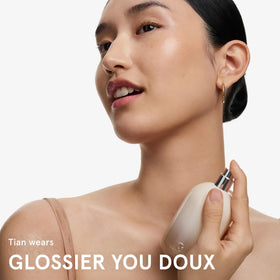 Glossier You styled on a dresser showing everyday life integration benefit