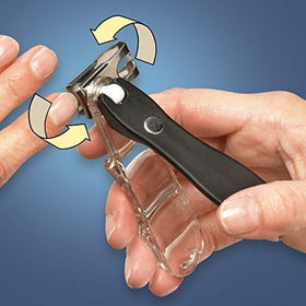 GlossyEnd rotating head detail showing swivel action for easier angles
