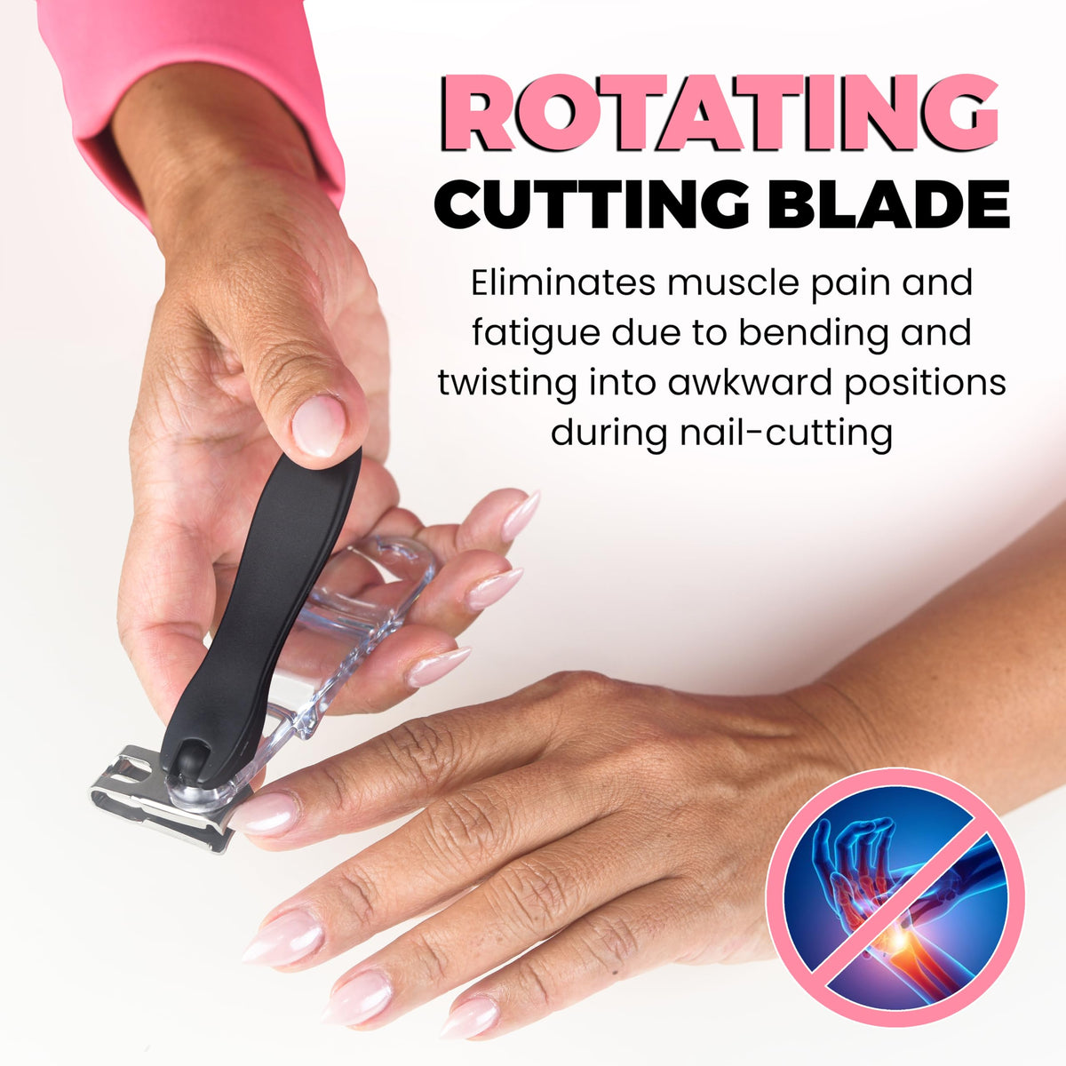 GlossyEnd wide handle close-up highlighting non-slip grip for better control