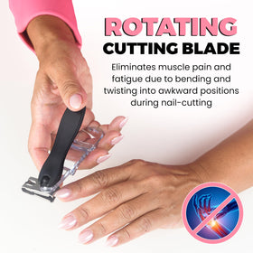 GlossyEnd wide handle close-up highlighting non-slip grip for better control