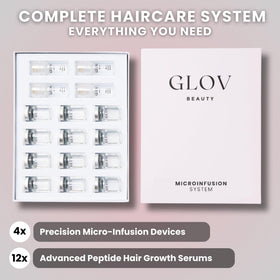 Glov Beauty close-up of gold 0.25mm derma stamp tip for precise delivery