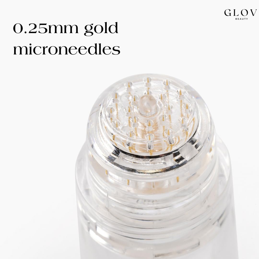 Glov Beauty in-bathroom lifestyle scene showing relaxing scalp routine