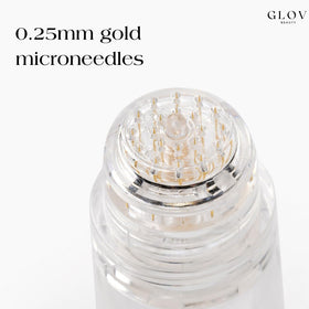 Glov Beauty in-bathroom lifestyle scene showing relaxing scalp routine