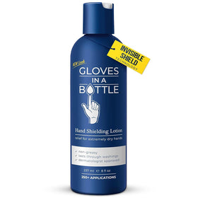 Gloves In A Bottle front packaging showing 8 oz bottle and benefits