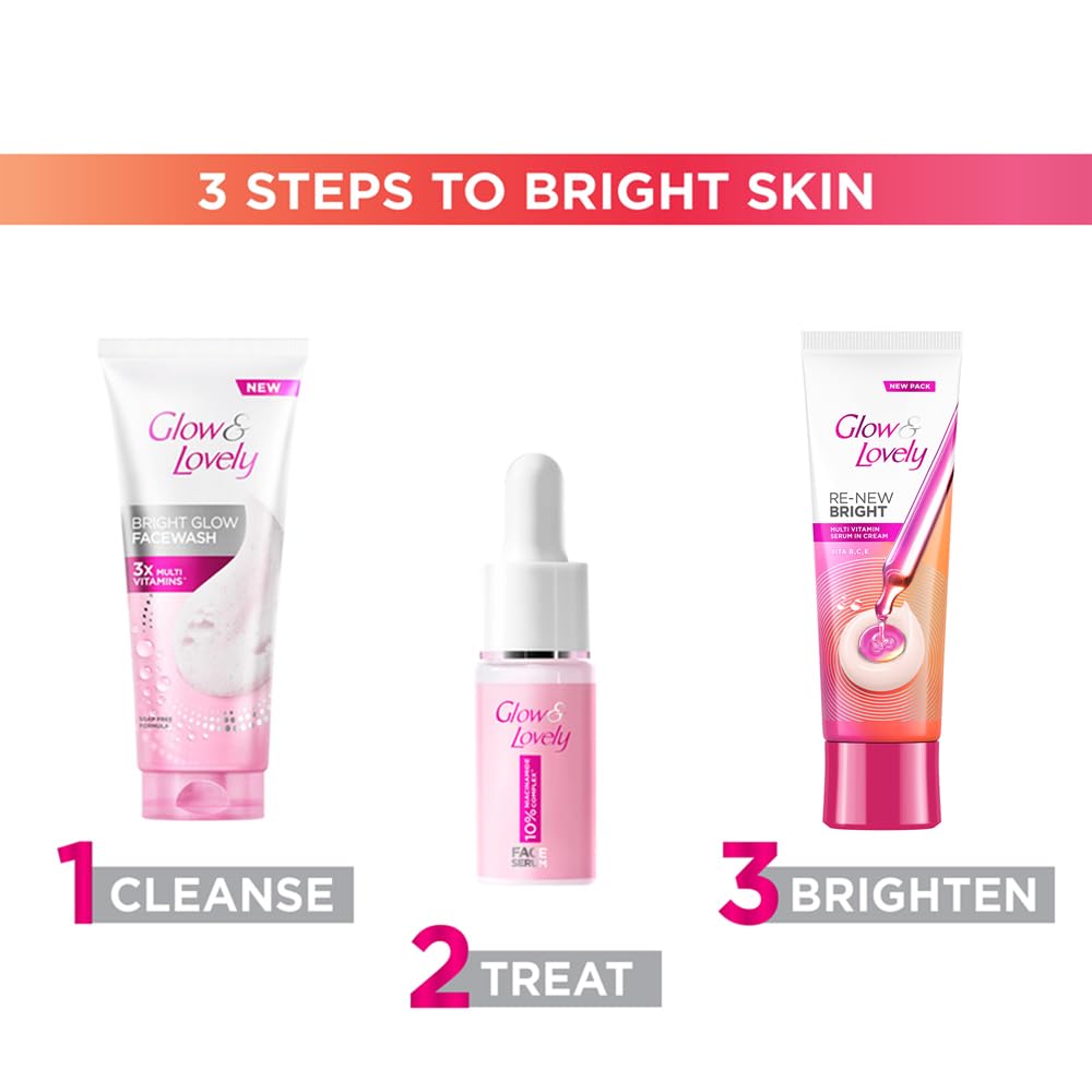 Glow & Lovely cream absorbing into skin close-up to show quick non-greasy finish