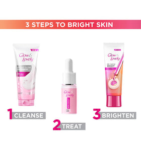 Glow & Lovely cream absorbing into skin close-up to show quick non-greasy finish