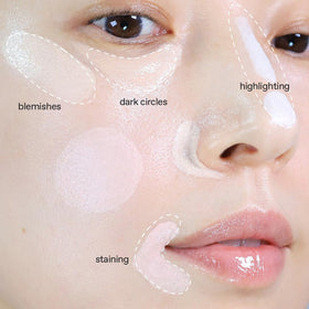 glow application under-eye demonstration showing seamless brightening effect