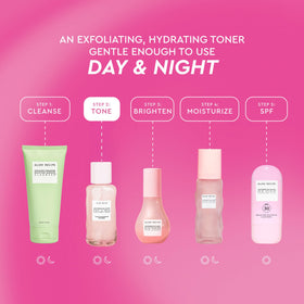 Glow Recipe toner being pressed into skin for gentle absorption