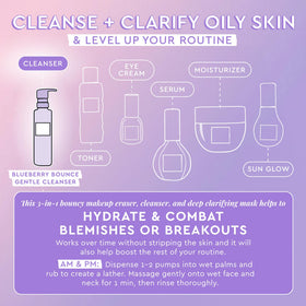 Glow Recipe applied as mask on cheek demonstrating clarity