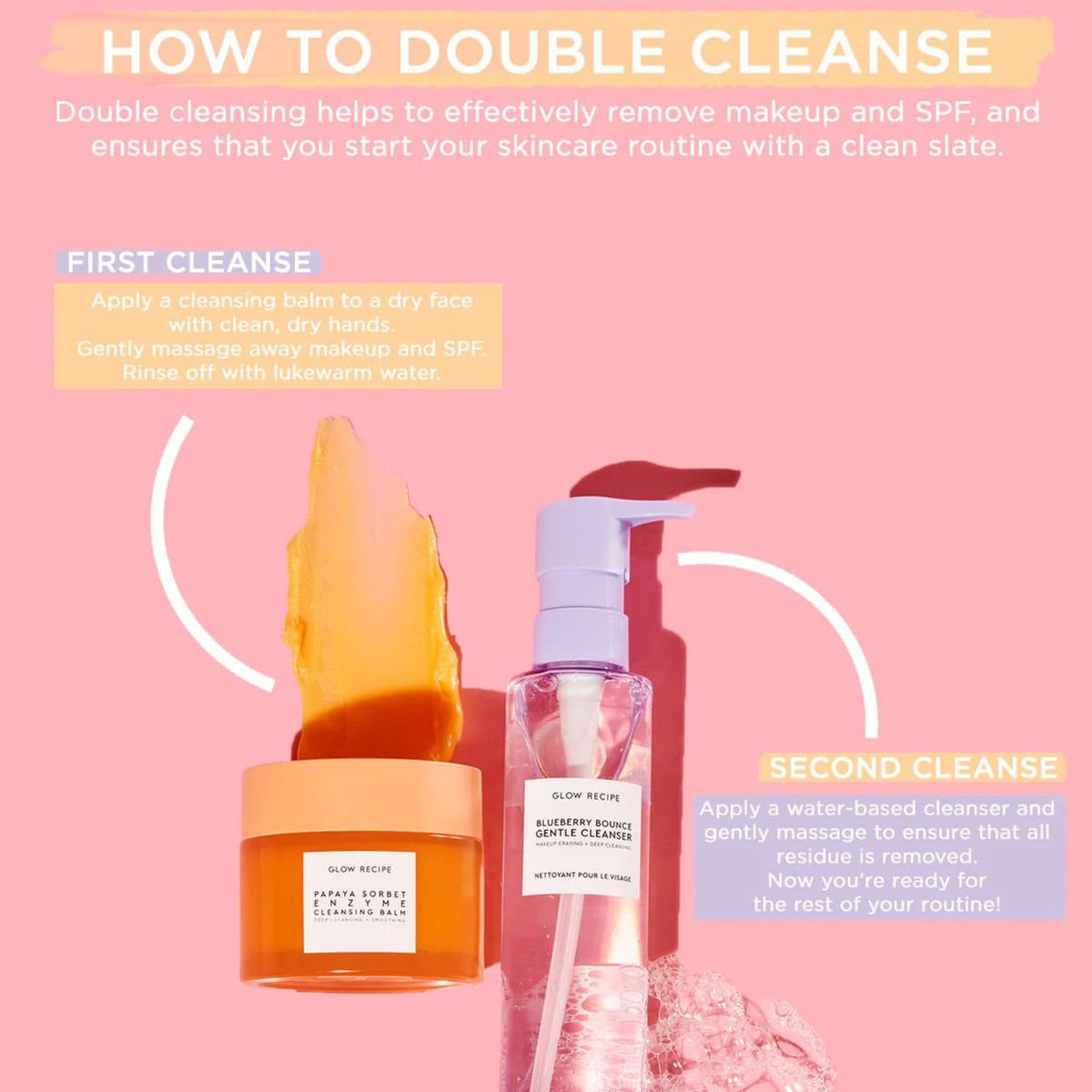 Glow Recipe bottle staged with toner showing routine pairing